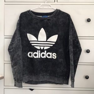 Adidas medium black crew neck sweater